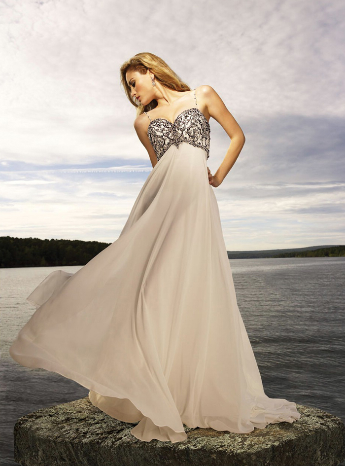 Orifashion HandmadeFairy Silk Chiffon Wedding Dress AL076 - Click Image to Close